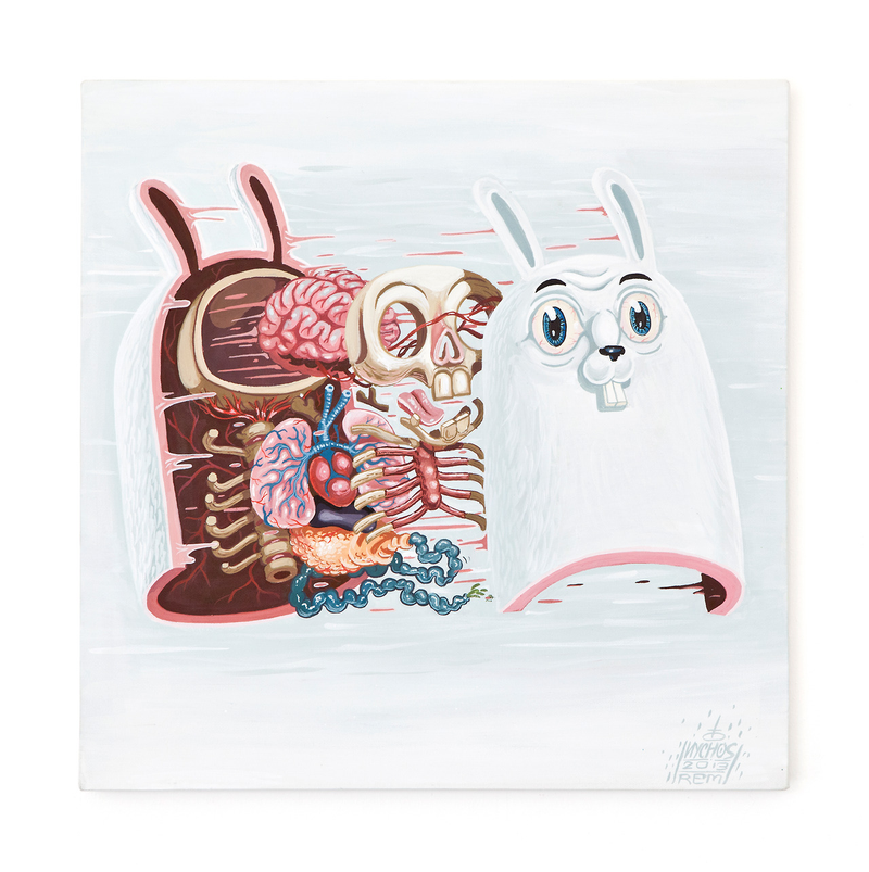 Illustration for article titled Anatomical murals take us inside man-eating sharks and cartoon rabbits